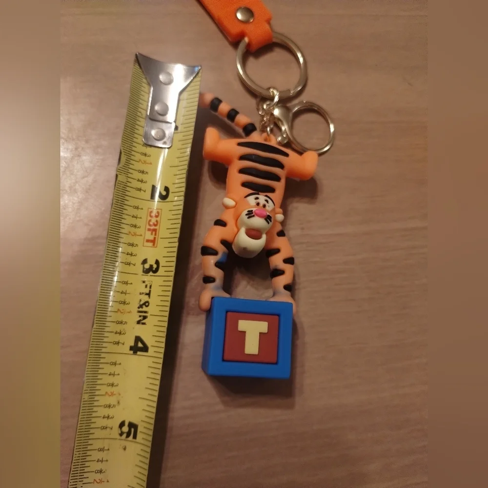 New Disney Tigger 3D Rubber Keychain | Winnie the Pooh Character Bag Charm